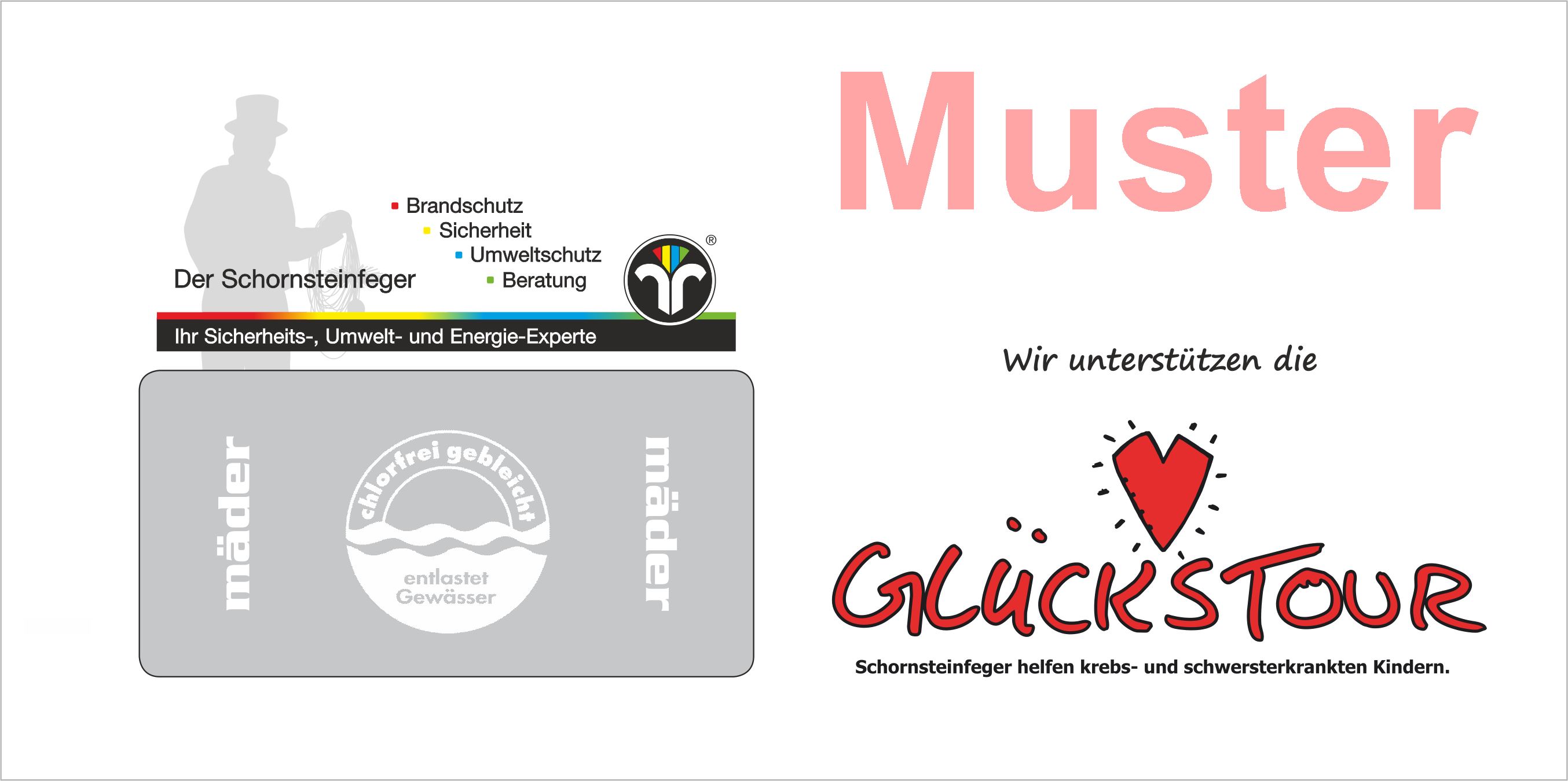 Briefumschläge Glückstour mit Sichtfenster, mit 4-farbiger Dienstleistungsmarke 1000 St.