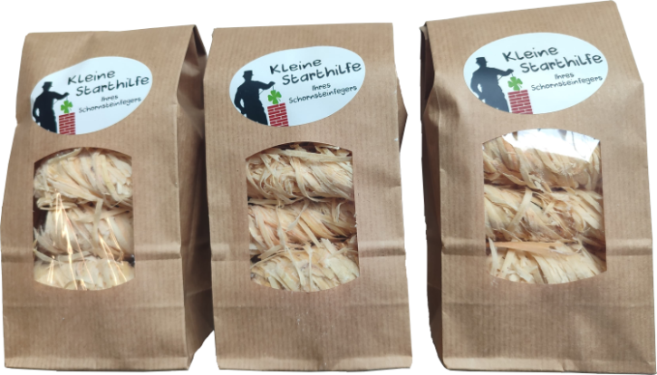 Bio-Anzünder aus Holzwolle Karton je 25 Stk.(Kleinpackungen)