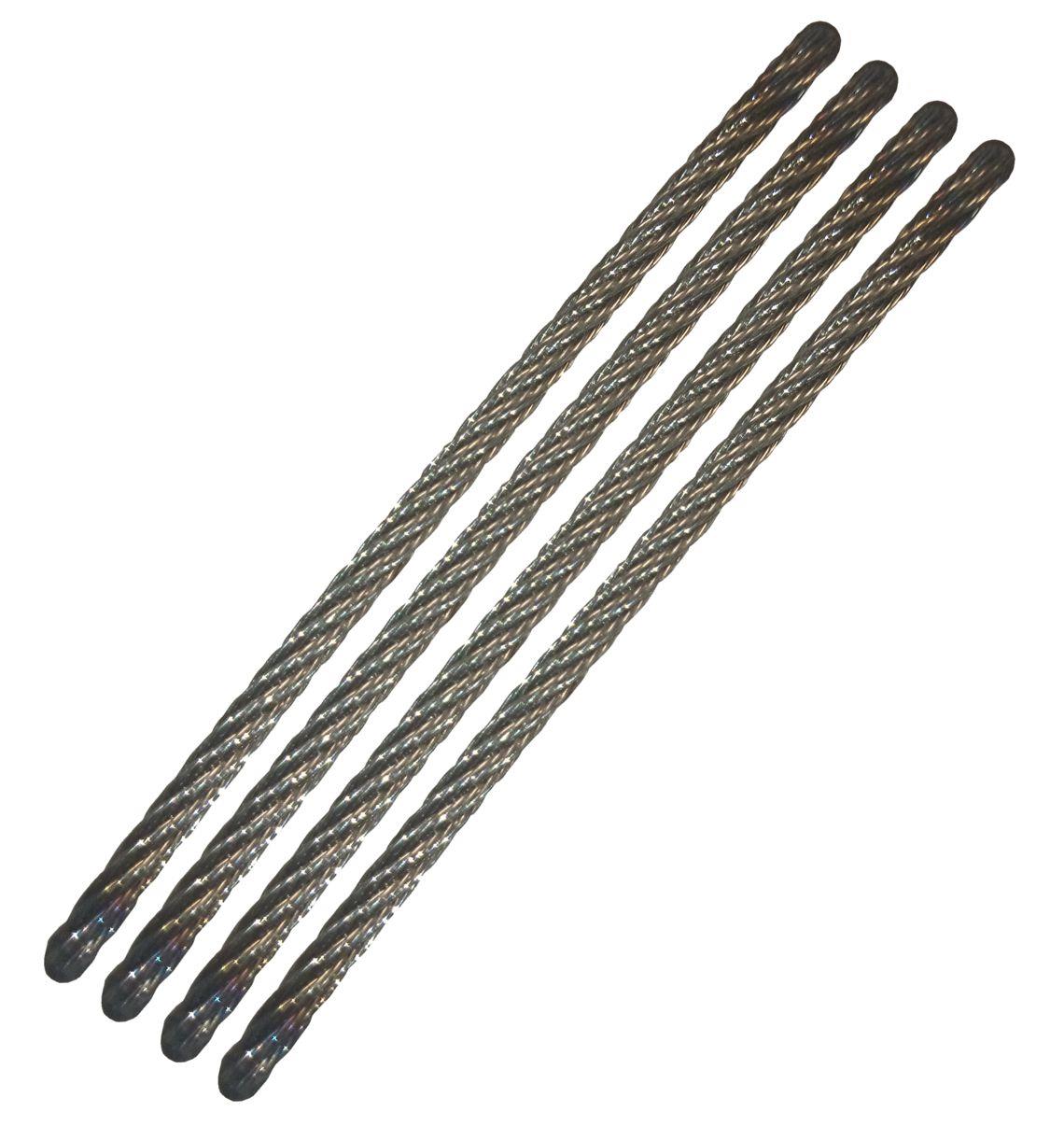 Stahldrähte 200 mm für Rodtech Dohlennester-Kopf 4 Stück