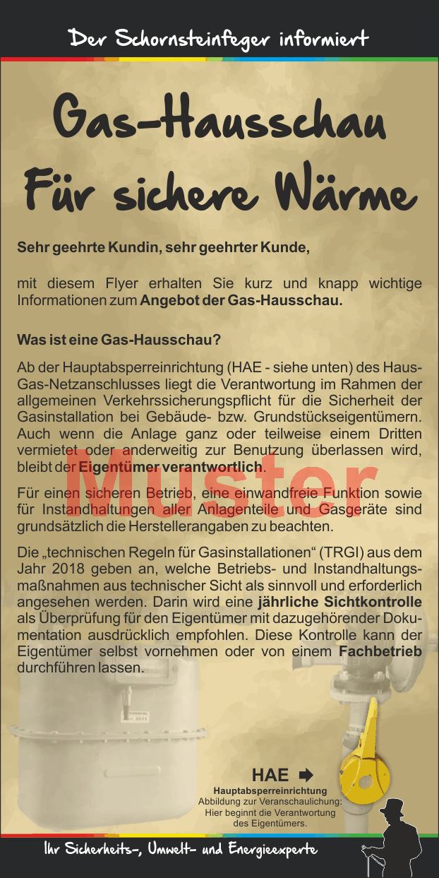 Flyer, Informationen zur Gas-Hausschau, ohne Firmeneindruck, 100 St.