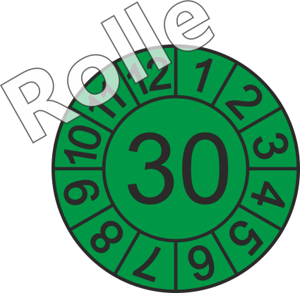 Jahreszahl-Etiketten auf der Rolle 2030, weiß, 1000 Stück