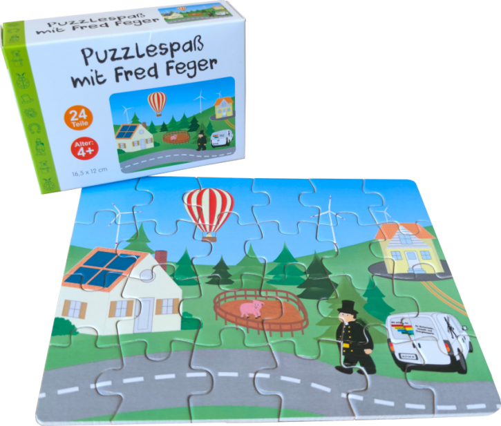 Holz-Puzzle "Fred Feger", 24 Teile