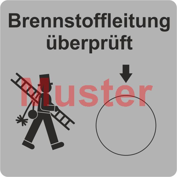 Brennstoffleitung überprüft - Etiketten 250 St.